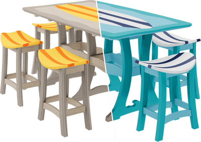 Wave Surfboard Counter Set