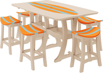 Wave Surfboard Counter Set